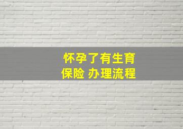 怀孕了有生育保险 办理流程